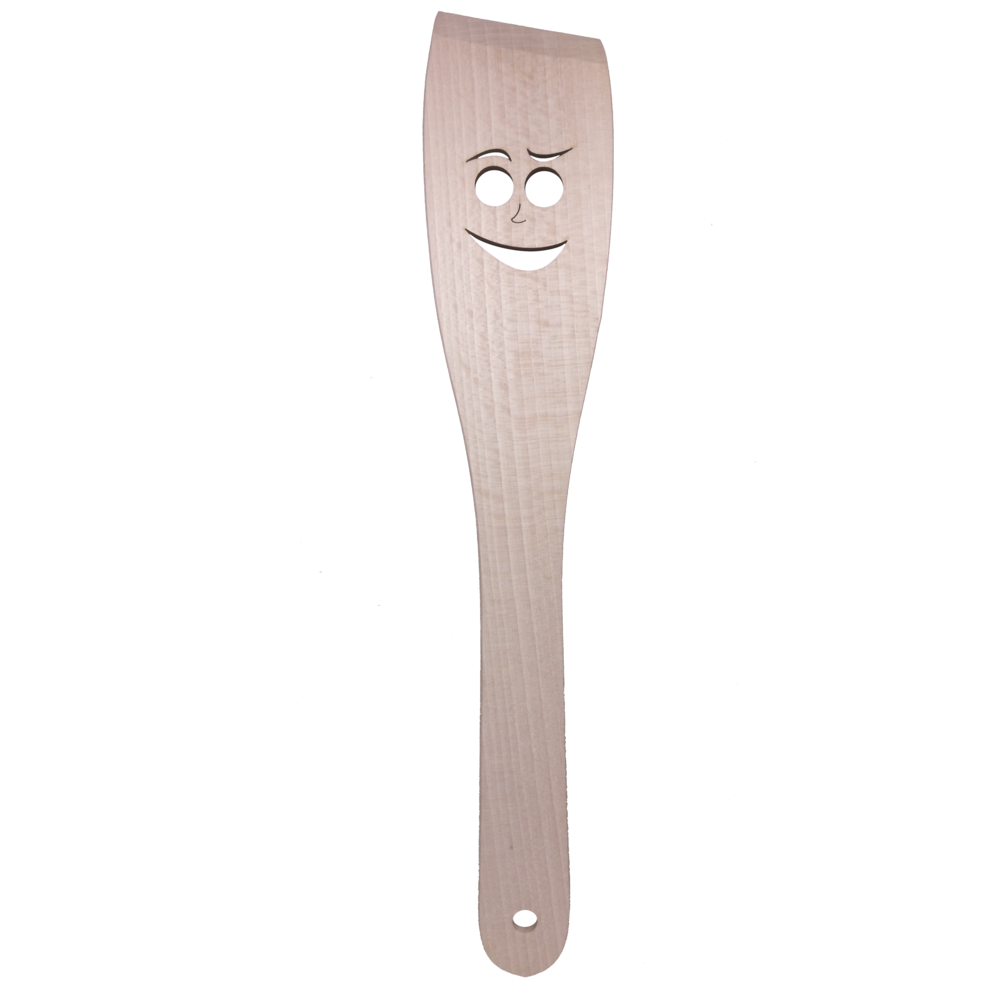 Wooden spatula + male smile