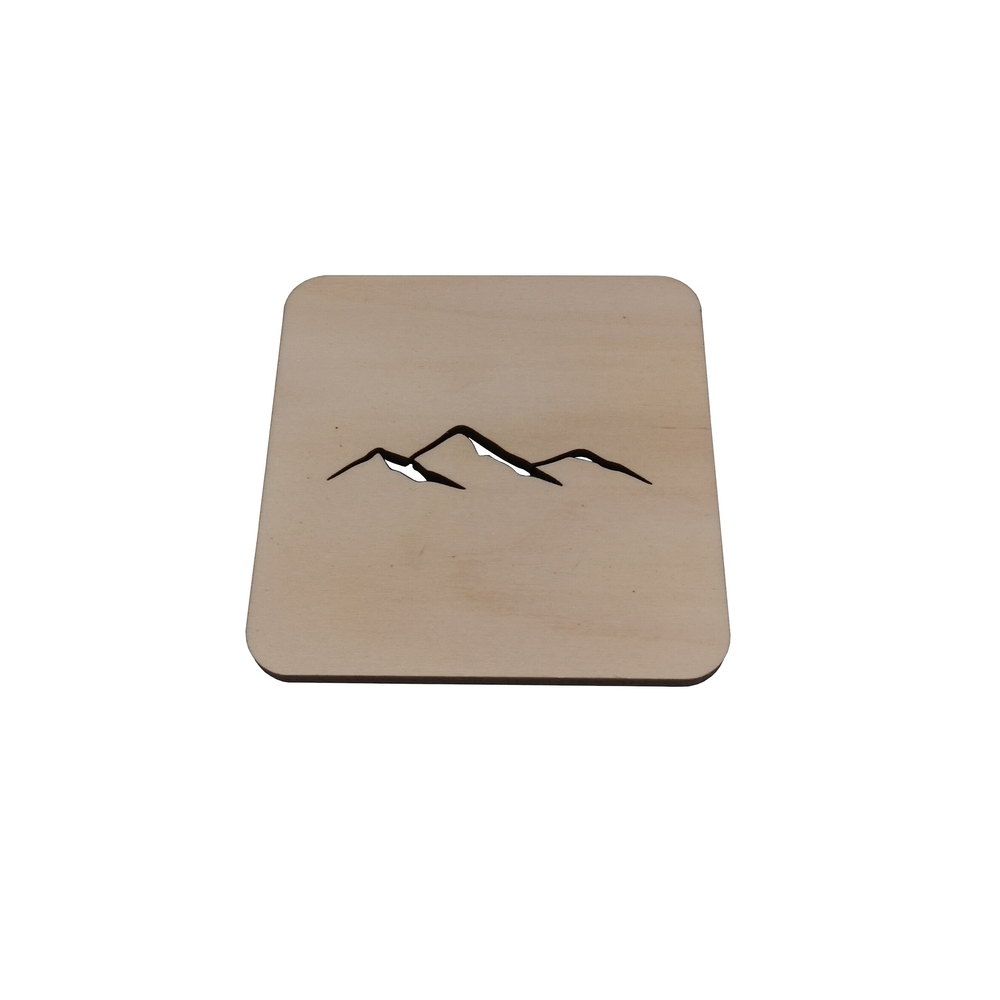 square cup coaster - mountains
